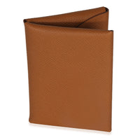 Hermès Gold Epsom Calvi Duo Card Case Wallet fv
