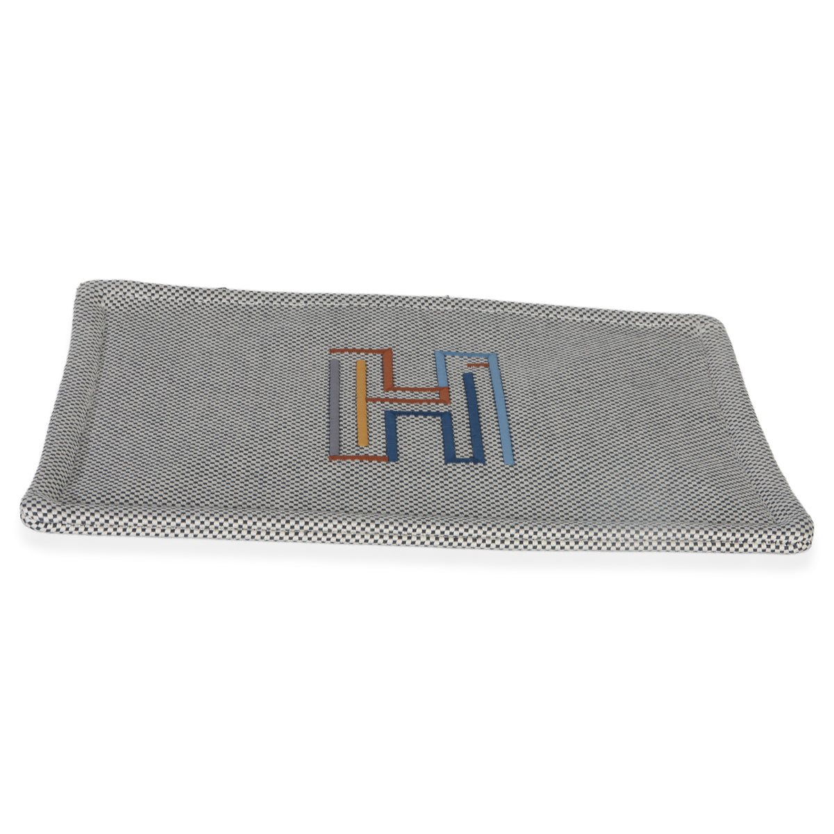 Hermès Mens Marine Cotton H Labyrinthe Case Handbag 6