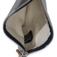Hermès Mens Marine Cotton H Labyrinthe Case Handbag 9