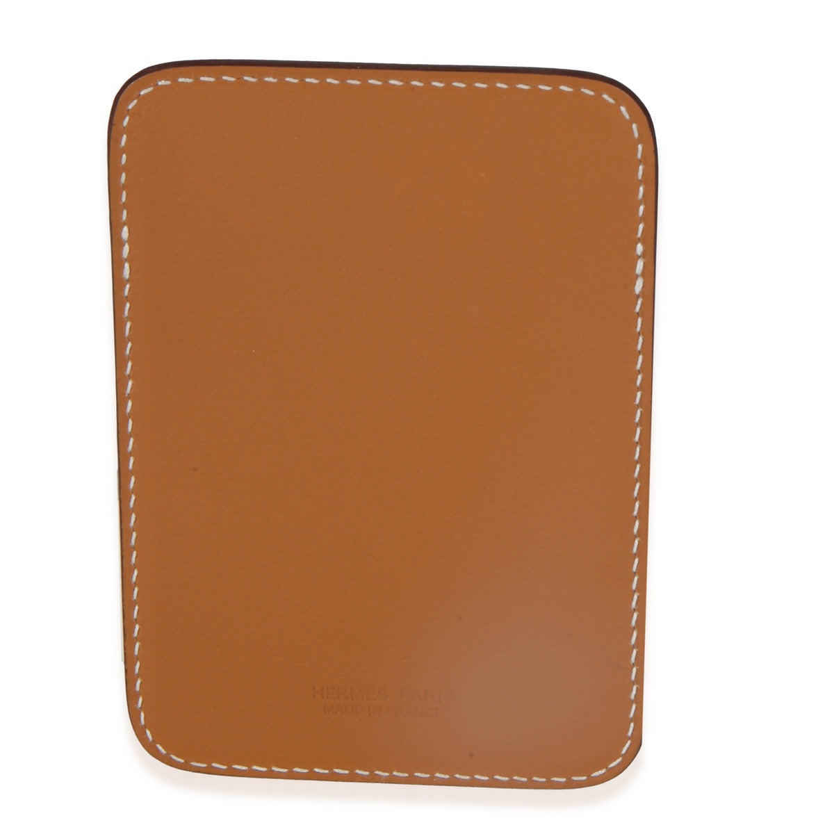 Hermès Gold Bleu De France Orange Swift Faubourg MagSafe Card Holder Wallet 4