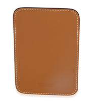 Hermès Gold Bleu De France Orange Swift Faubourg MagSafe Card Holder Wallet 4