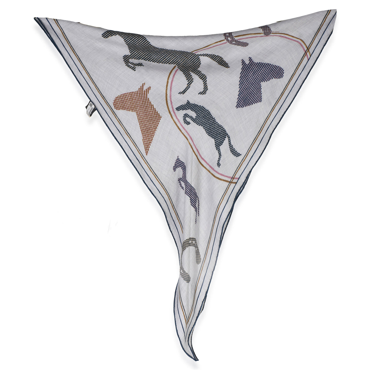 Hermès Mens Gris Chine Thor Cashmere Silk Saut Scarf fv