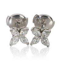 Tiffany & Co. Platinum Diamond Small Model Victoria Earrings fv