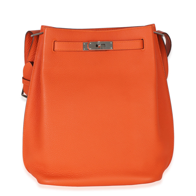Hermès Orange Togo So Kelly 26 PHW Handbag fv
