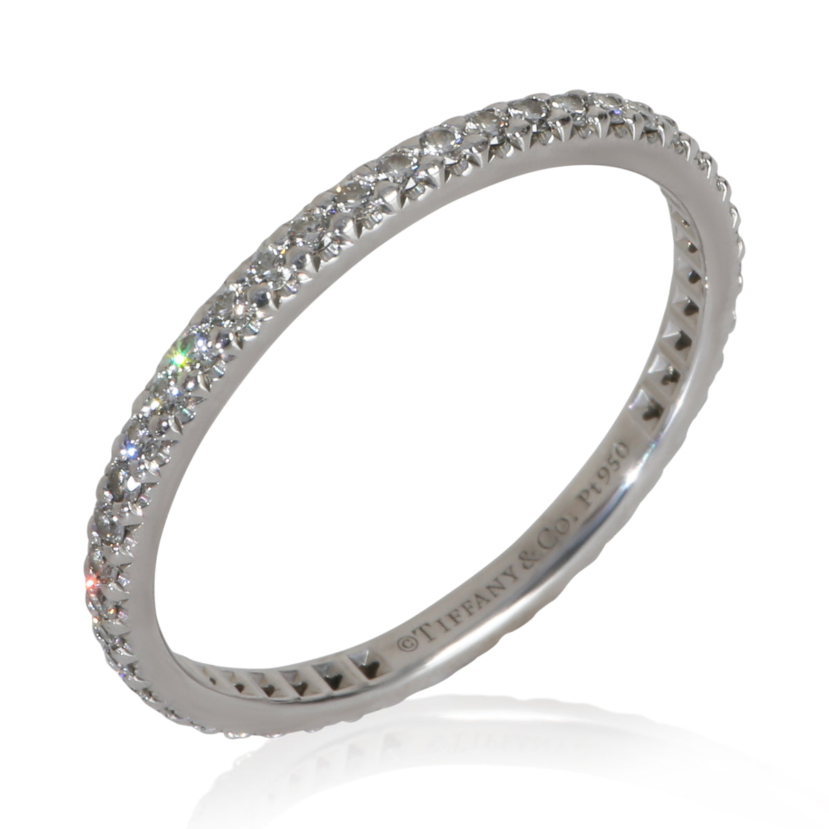 Tiffany & Co. Platinum Diamond Tiffany Forever Band av