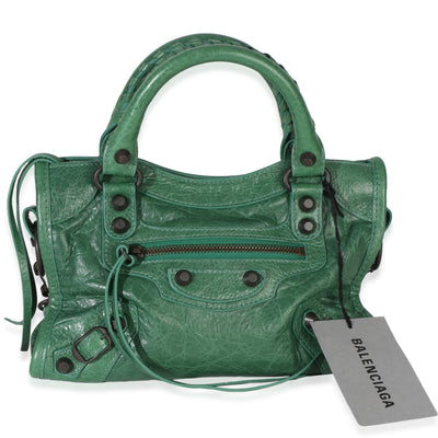 Balenciaga Green Agneau Arena Classic Hardware Small Le City Bag Handbag id