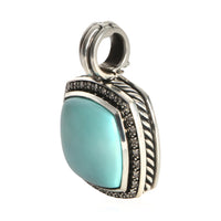 David Yurman Sterling Silver Turquoise and Diamond Albion Pendant sv