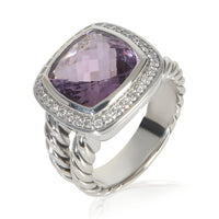 David Yurman Sterling Silver Amethyst and Diamond Albion Ring av
