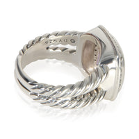 David Yurman Sterling Silver Amethyst and Diamond Albion Ring bv
