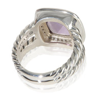 David Yurman Sterling Silver Amethyst and Diamond Albion Ring pv