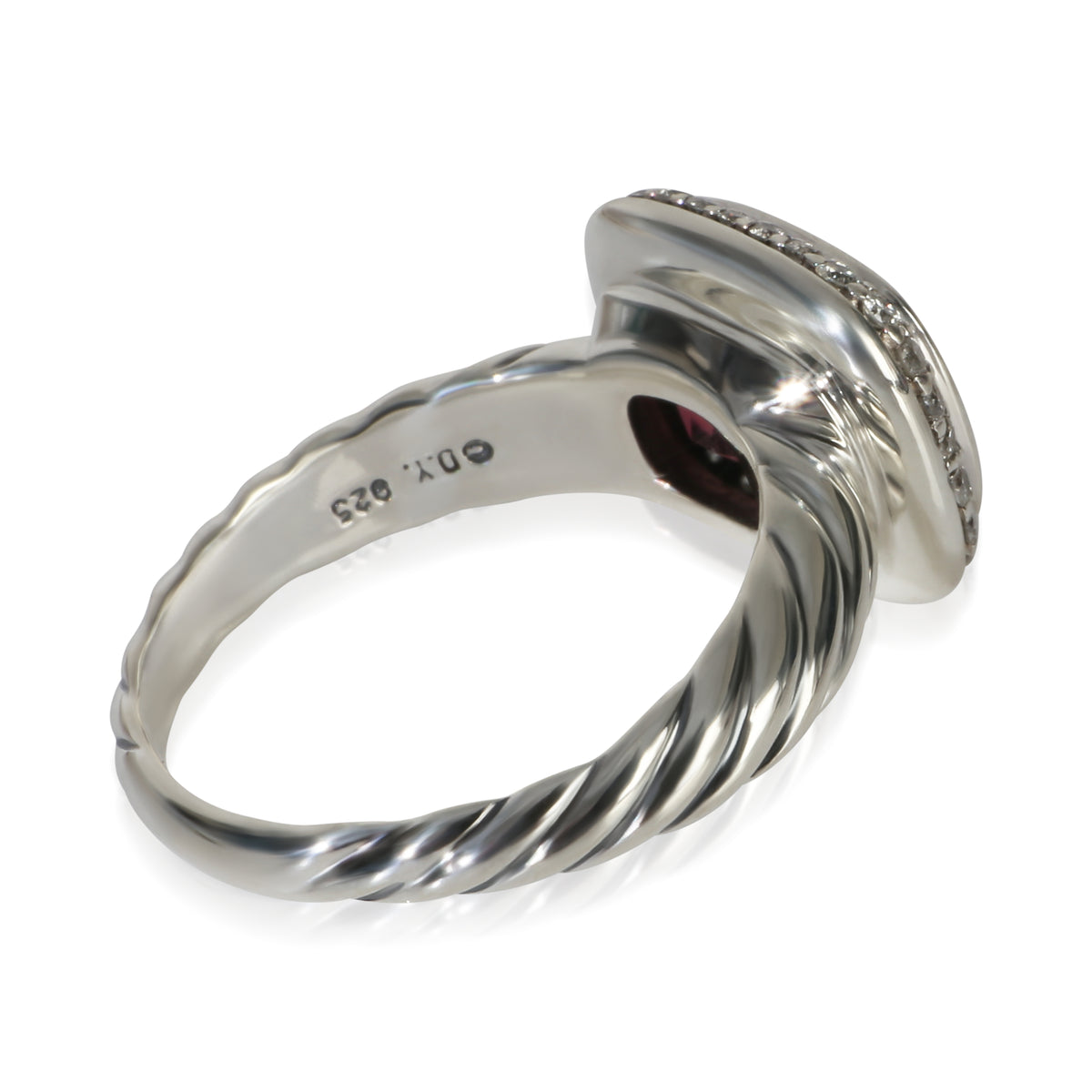 David Yurman Sterling Silver Tourmaline and Diamond Noblesse Ring pv