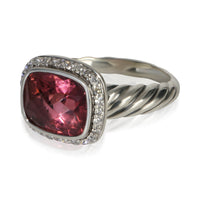 David Yurman Sterling Silver Tourmaline and Diamond Noblesse Ring sv