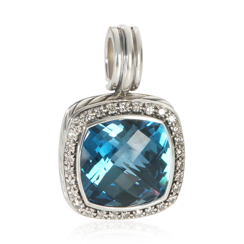 David Yurman Sterling Silver Topaz and Diamond Albion Pendant fv