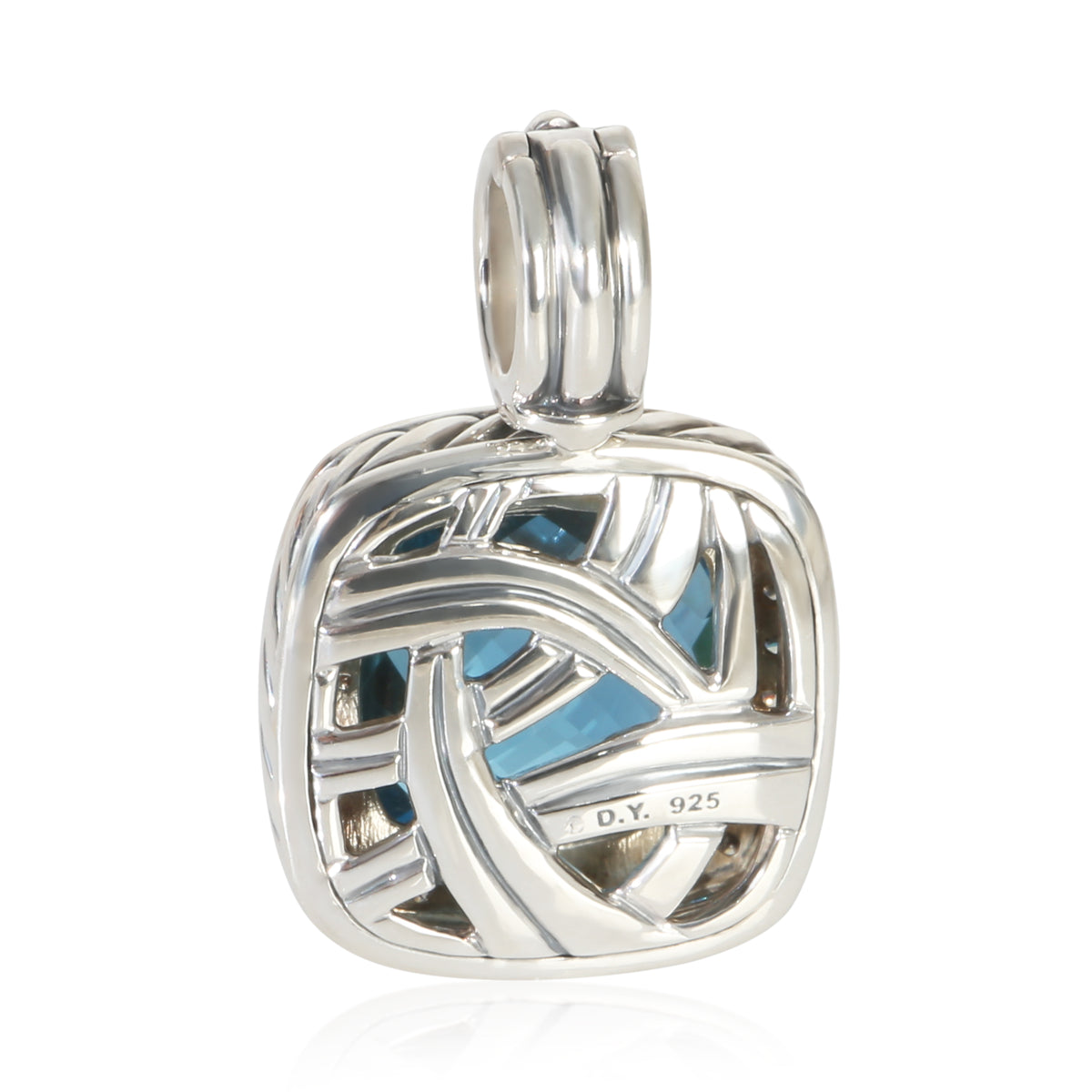 David Yurman Sterling Silver Topaz and Diamond Albion Pendant pv