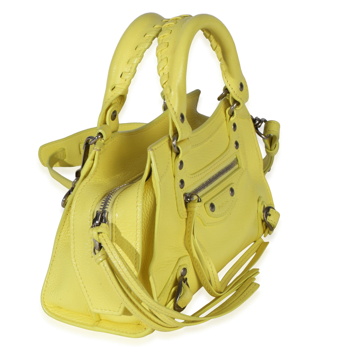 Balenciaga Yellow Grained Calfskin Small Neo Classic City Bag Handbag 3