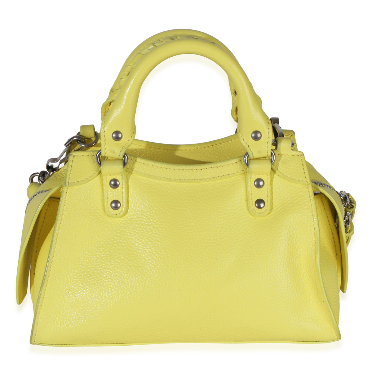 Balenciaga Yellow Grained Calfskin Small Neo Classic City Bag Handbag 4