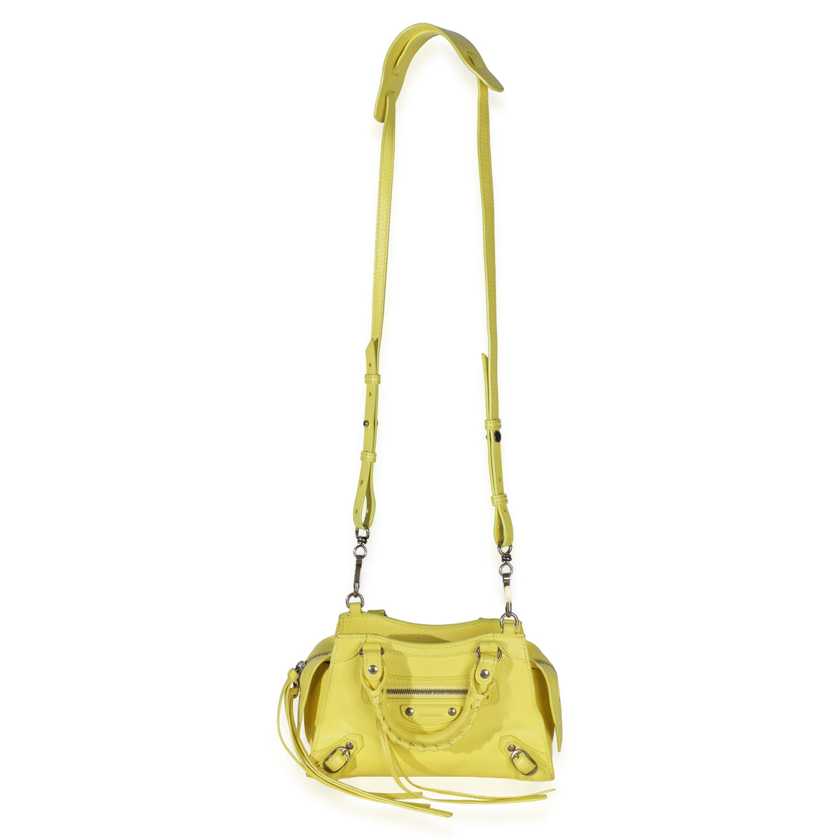 Balenciaga Yellow Grained Calfskin Small Neo Classic City Bag Handbag 8