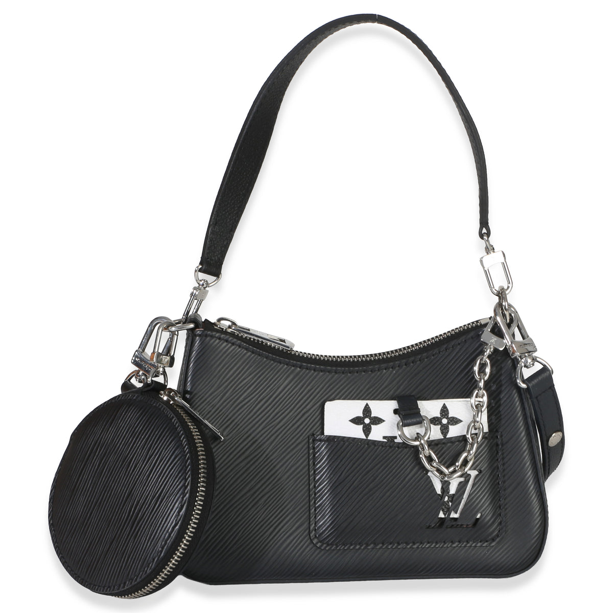 Louis Vuitton Black Epi Monogram Marellini Handbag fv