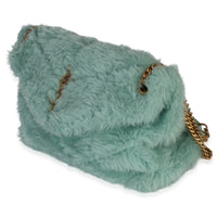 Saint Laurent Shearling Quilted Monogram Small Loulou Puffer Chain Satchel Handbag 2