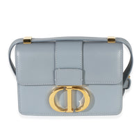 Christian Dior Blue Smooth Box Calfskin Micro 30 Montaigne Flap Bag Handbag fv