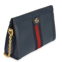 Gucci Navy Calfskin GG Ophidia Small Web Chain Bag Handbag 3