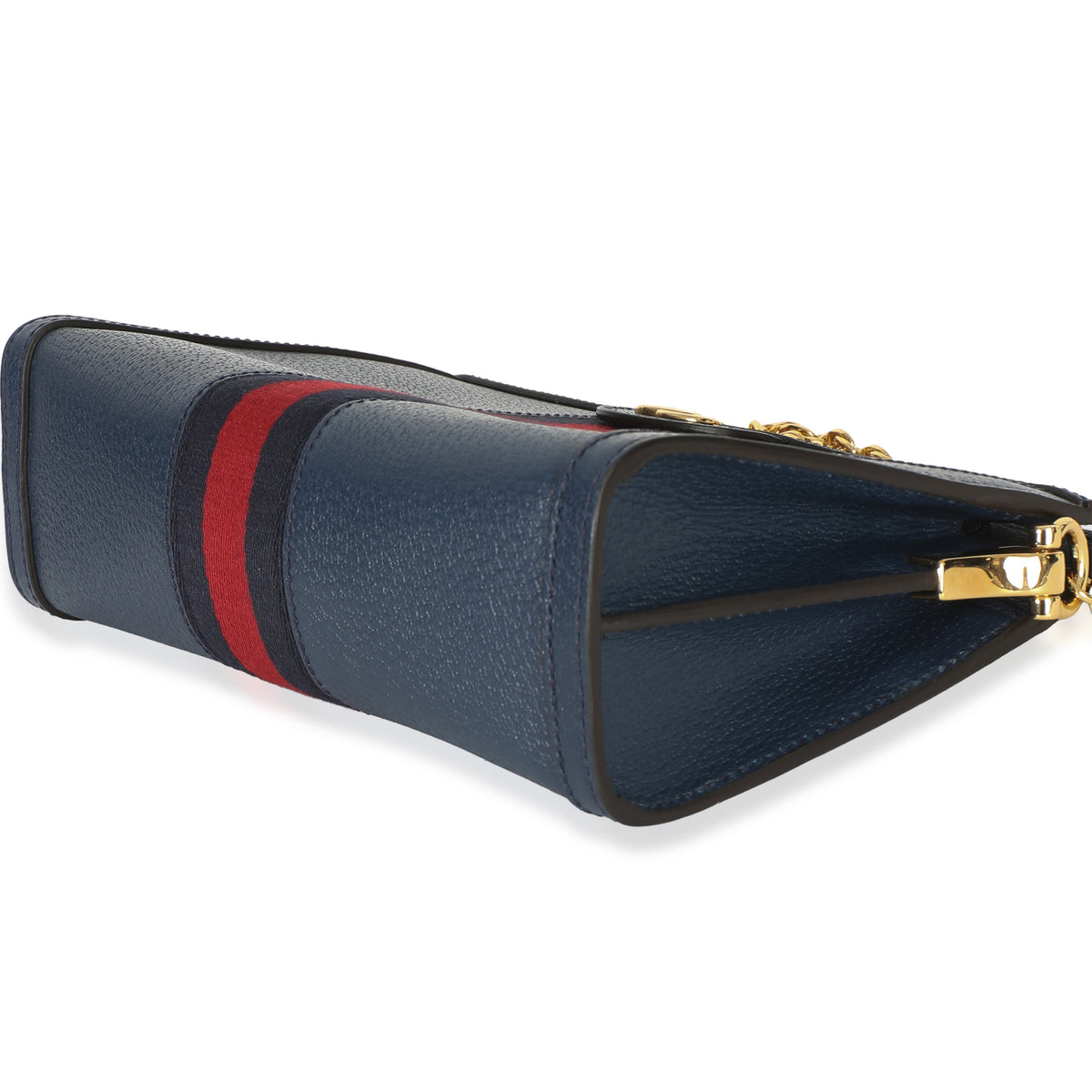 Gucci Navy Calfskin GG Ophidia Small Web Chain Bag Handbag 6