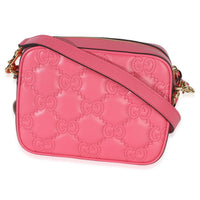 Gucci Pink GG Stitched Calfskin Matelasse Small Crossbody Bag Handbag 4