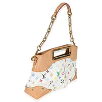 Louis Vuitton White Multicolor Monogram Canvas Judy MM Handbag 3