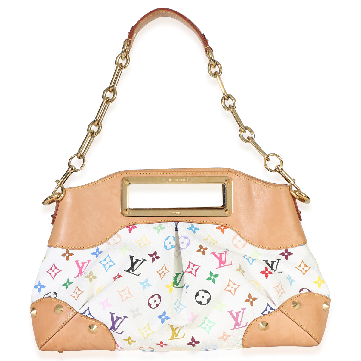 Louis Vuitton White Multicolor Monogram Canvas Judy MM Handbag 4