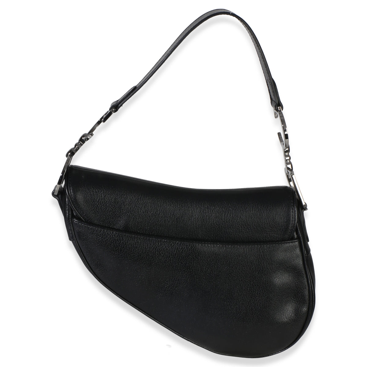 Christian Dior Vintage Black Calfskin Saddle Bag Handbag 5