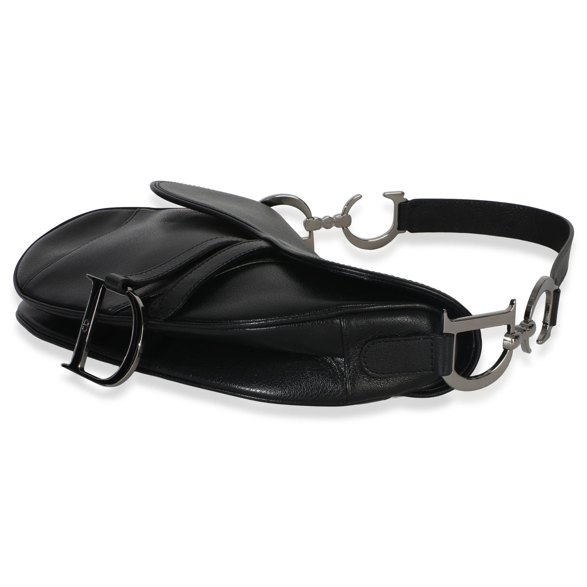 Christian Dior Vintage Black Calfskin Saddle Bag Handbag 7
