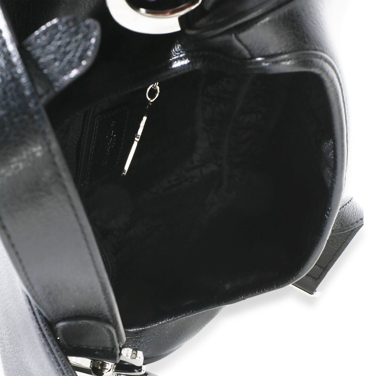 Christian Dior Vintage Black Calfskin Saddle Bag Handbag 9