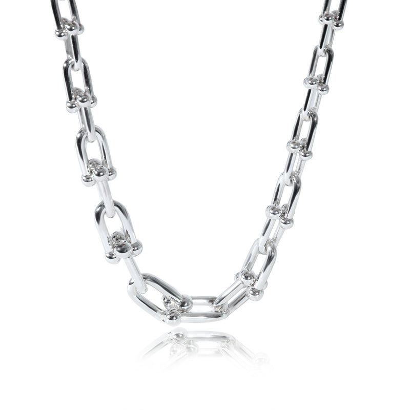 Tiffany & Co. Sterling Silver Graduating HardWear Link Necklace fv