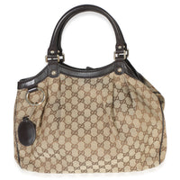 Gucci Beige GG Canvas Medium Sukey Tote Handbag id
