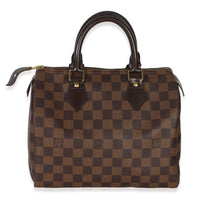 Louis Vuitton Damier Ebene Canvas Speedy 25 Handbag id