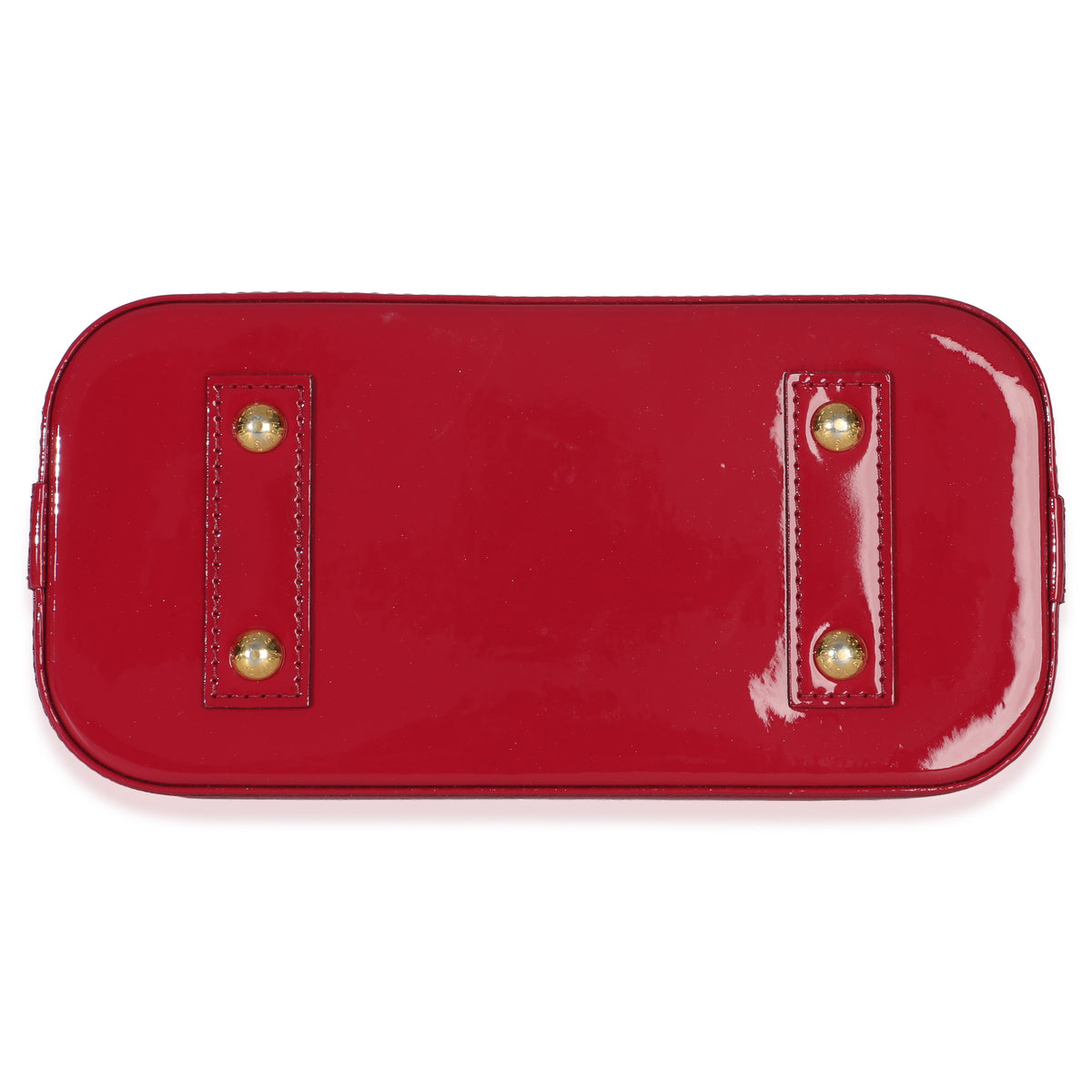 Louis Vuitton Fuchsia Monogram Vernis Alma BB Handbag stamp