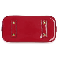 Louis Vuitton Fuchsia Monogram Vernis Alma BB Handbag stamp