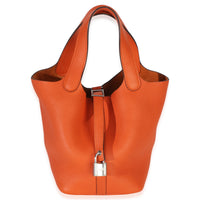 Hermès Feu Clemence Picotin Lock 18 PHW Handbag fv