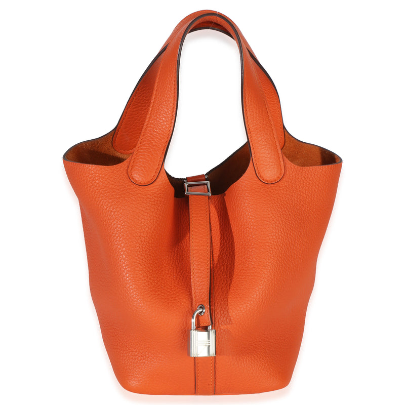 Hermès Feu Clemence Picotin Lock 18 PHW Handbag id