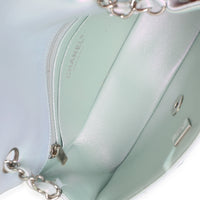 Chanel Blue Iridescent Quilted Goatskin Rectangular Mini Flap Handbag ad1
