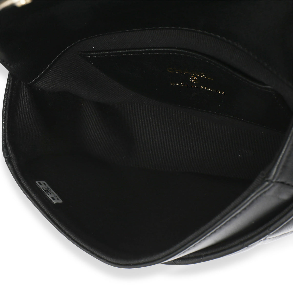 Chanel Black Quilted Lambskin CC Half Moon Top Handle Flap Handbag 8