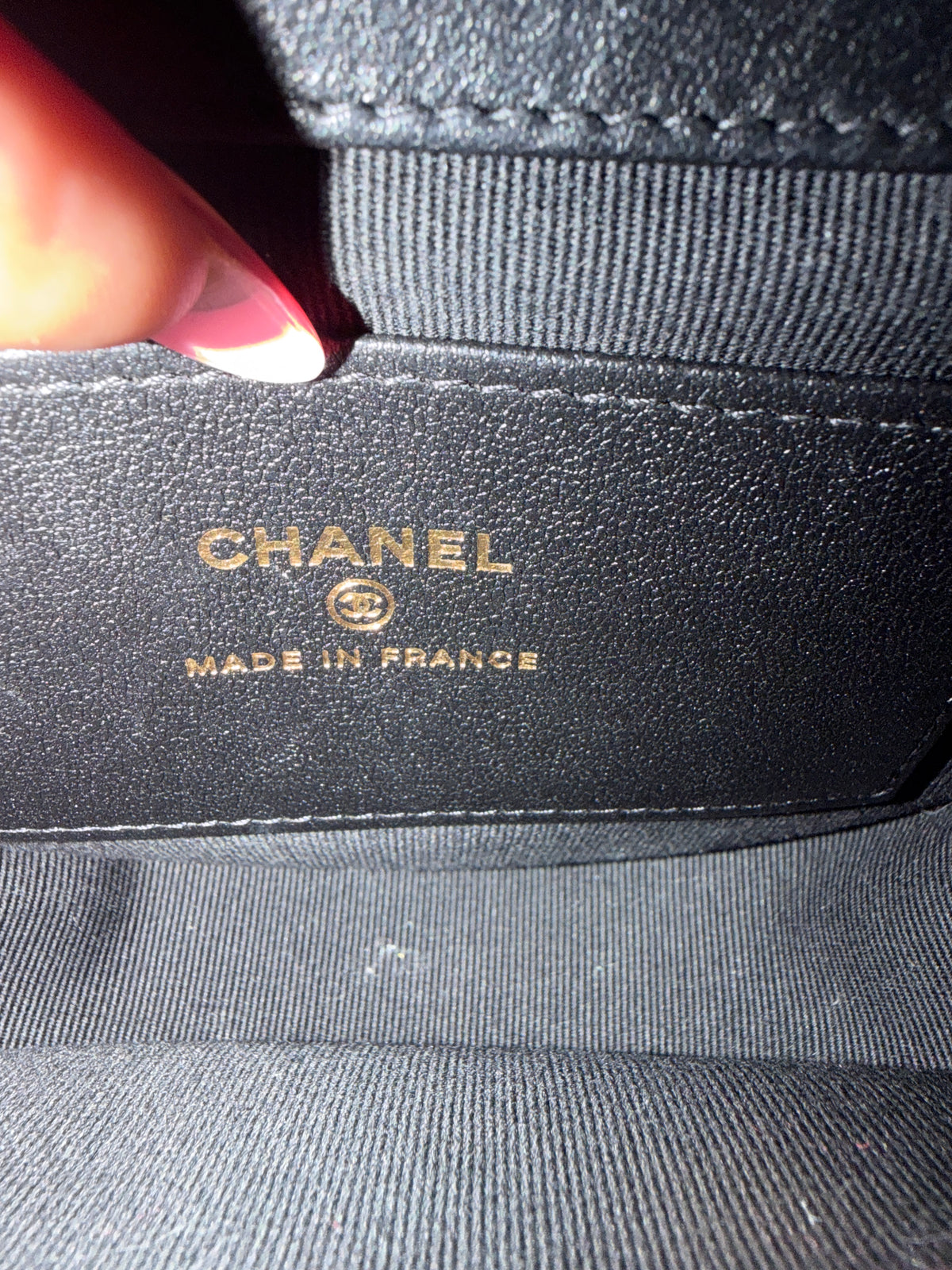 Chanel Black Quilted Lambskin CC Half Moon Top Handle Flap Handbag ad2