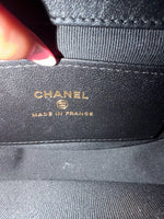 Chanel Black Quilted Lambskin CC Half Moon Top Handle Flap Handbag ad2