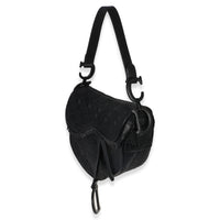 Christian Dior Black Ultramatte Woven Calfskin Saddle Bag Handbag 3
