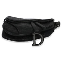 Christian Dior Black Ultramatte Woven Calfskin Saddle Bag Handbag 6