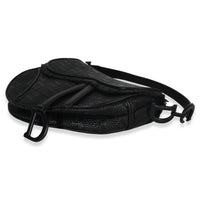 Christian Dior Black Ultramatte Woven Calfskin Saddle Bag Handbag 7