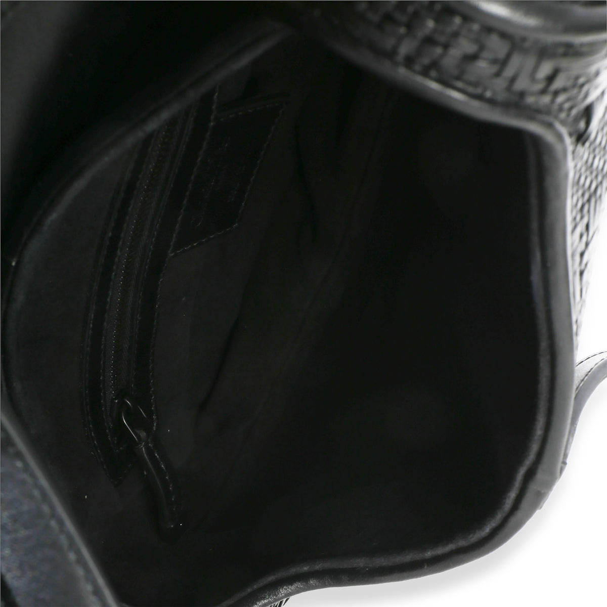 Christian Dior Black Ultramatte Woven Calfskin Saddle Bag Handbag 9