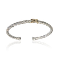 David Yurman Yellow Gold & Sterling Silver  Cable X Station Bracelet bv