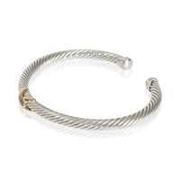 David Yurman Yellow Gold & Sterling Silver  Cable X Station Bracelet sv
