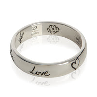 Gucci Sterling Silver  Blind For Love Ring sv
